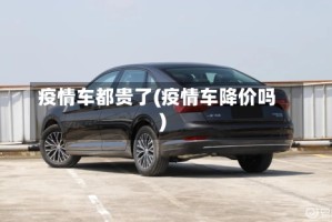 疫情车都贵了(疫情车降价吗)