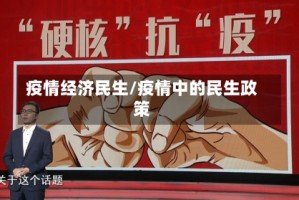 疫情经济民生/疫情中的民生政策