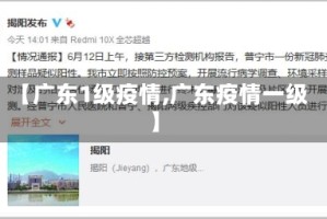 【广东1级疫情,广东疫情一级】