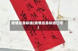 疫情应急标语(疫情应急标语口号)