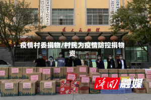 疫情村委捐物/村民为疫情防控捐物资