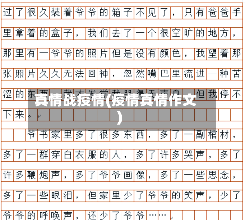 真情战疫情(疫情真情作文)-第1张图片