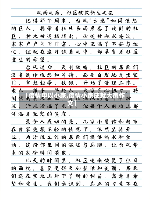 【疫情中以小家,疫情小家成就大家作文】-第1张图片